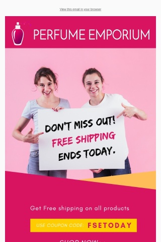 Don’t miss out! Free shipping ends today.