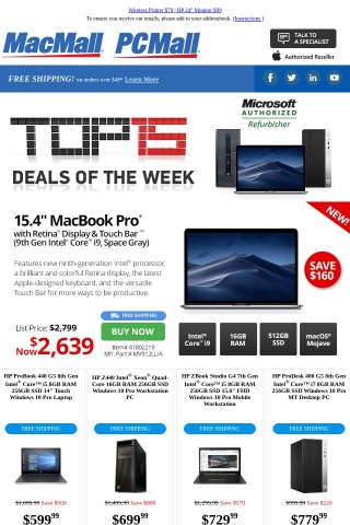 Rewind To Our Top 15 Favorites This Week! $160 Off 15.4" MacBook Pro
