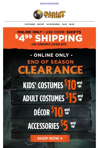 ? Up to 60% OFF | $10 costumes, $10 décor + MORE!