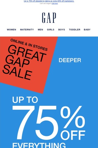 EXTRA 60% off MARKDOWNS!