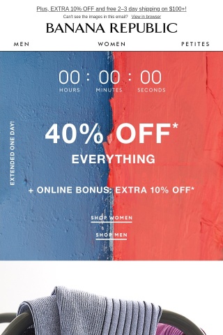 Hours left for 40% off everything ⏰