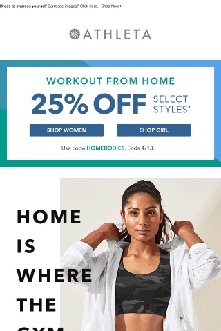 25% Off Your Workout-From-Home Uniform