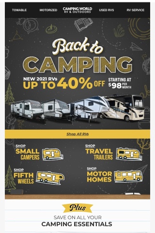 YES WAY! Up To 40% Off New 2021 RVs