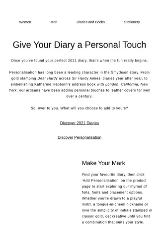 Give your diary a personal touch