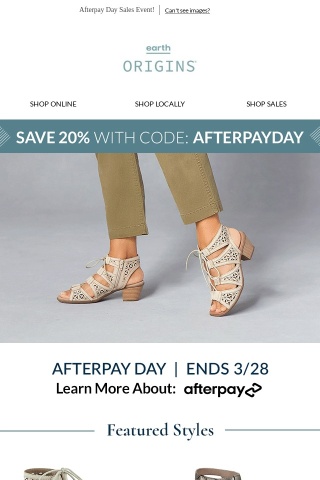 Afterpay Day Sale Event!