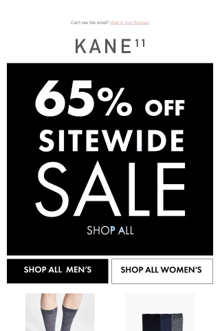Don't miss this deal. 65% off all day.
