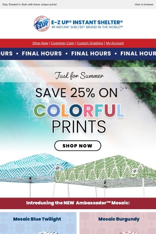 LAST DAY to save 25% on fun colorful prints!