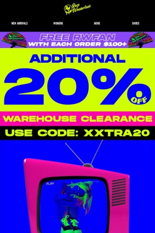 XXTRA 20% OFF WAREHOUSE CLEARANCE 💸 😍