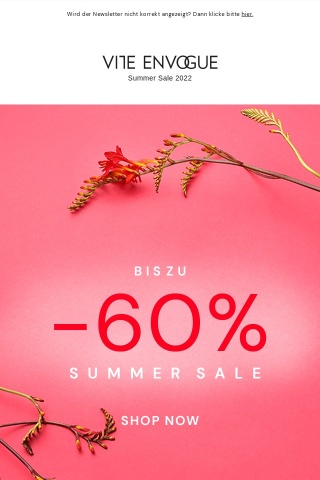 Summer Sale jetzt bis zu -60% reduziert!