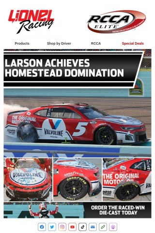 Larson Back in Victory Lane 🏁