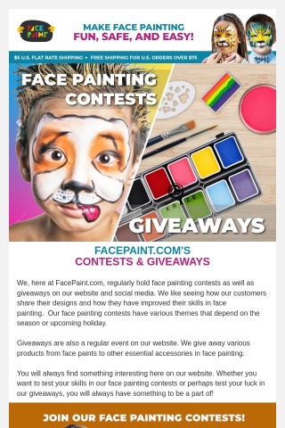 Face Painting Contests and Giveaways!