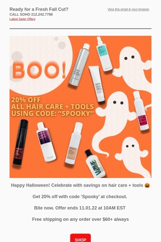 20% Off Spooky Good Hair 🎃👻