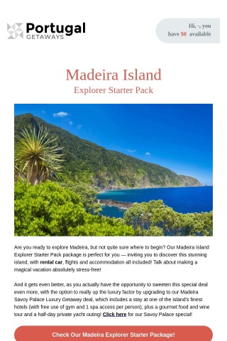 From $999 | Madeira With Rental Car: Explore an Island of Enchantment! 💛