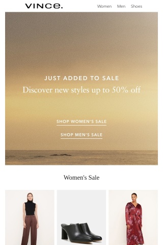 New to Sale: Now up to 50% Off