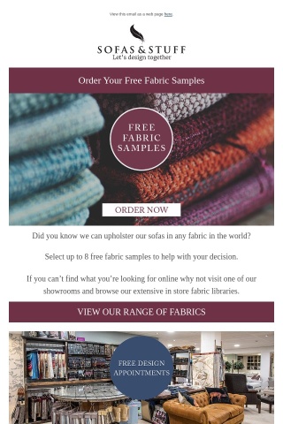 Customer order your free fabric samples today