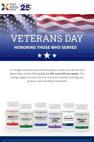 Veterans Day "Thank You" Savings!