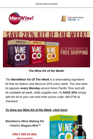 🍇 Kit of the Week: VineCo Niagara Mist™ Blackberry Wine
