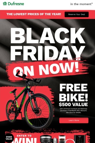 Black Friday ON NOW! Get a FREE BIKE 🚲