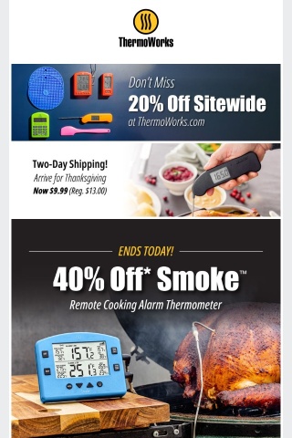 Few Hours Left! 40% Off Smoke Remote Cooking Alarm Thermometer