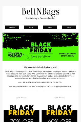 BLACK FRIDAY HAS COME EARLY 🤩 UP TO 70%  OFF