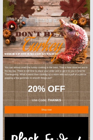 Don't be a turkey! Gobble, gobble up the savings