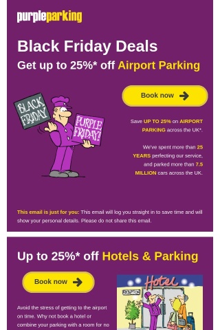 Black Friday Deals 🛍️ Up to 25% off Airport Parking
