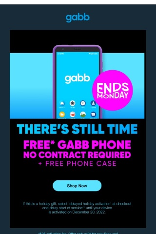 Don't Miss a FREE Gabb Phone With No Contract Required!