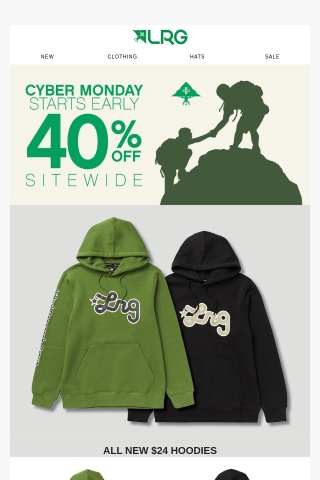 Cyber Monday Starts Early - NEW DROP 40% Off