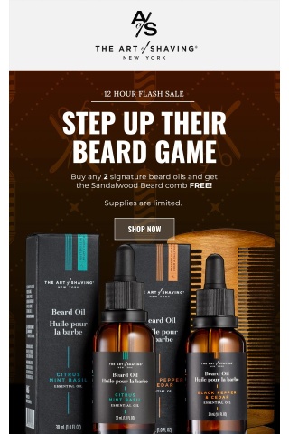 FLASH DEAL! Buy 2 Beard Oils, get a Free