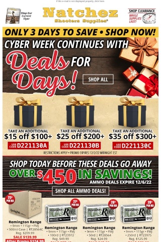 More Cyber Week Ammo Deals!