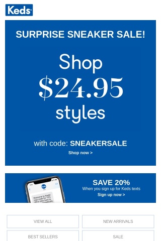 🚨$24.95 sneaker sale STARTS NOW!
