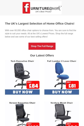 Home Office Chairs Sale - Save Upto 60% Off RRP