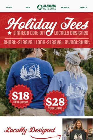 They're going fast! Grab an AO Holiday Tee this weekend!