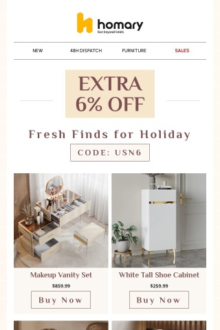 EXTRA 6% OFF🎄 Festive New Finds at Amazing Prices!