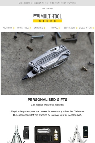 Give a personal and unique gift this year  ∙  Order now for delivery by Christmas