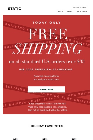 FREE shipping ❤️ Today Only