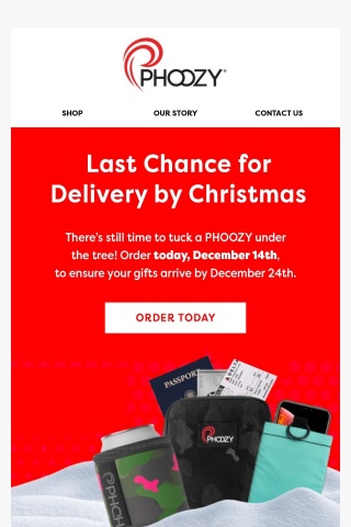 Last Chance for Holiday Delivery!