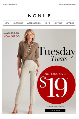 Tuesday Treats: Nothing Over $19
