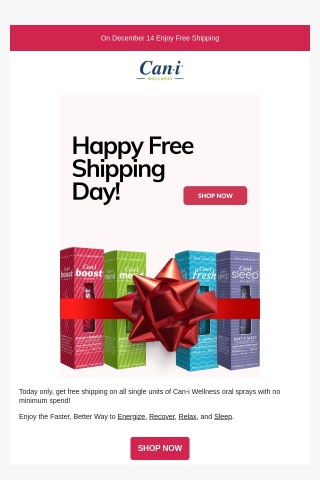 Dec. 14 Is Free Shipping Day!