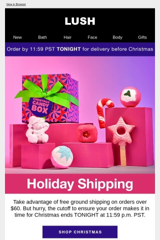 LAST CHANCE for Christmas shipping