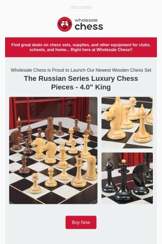 Shop Our Lowest Prices of The Season at The Wholesale Chess Christmas Extravaganza!