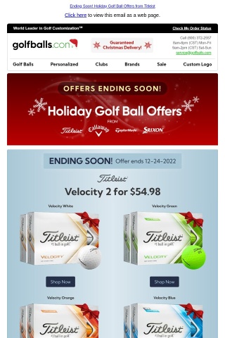 Special Holiday Offers from Titleist, Callaway & TaylorMade End Soon + Guaranteed Christmas Delivery