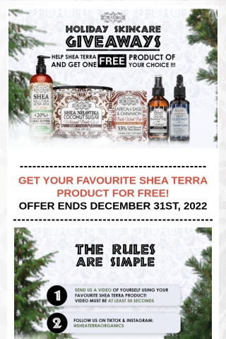 GET YOUR FAVOURITE SHEA TERRA PRODUCT FOR FREE 😍