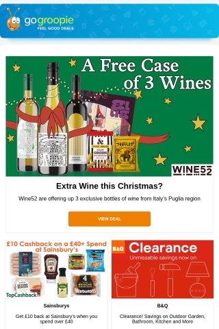 Gift from Wine52 Inside | B&Q Christmas Clearance