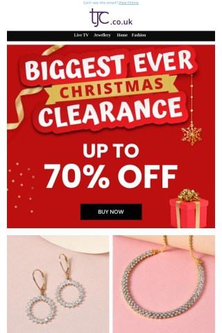 Pick all your favourites with up to 70% Christmas Clearance🥂