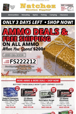 Ammo Deals Up to 64% Off!