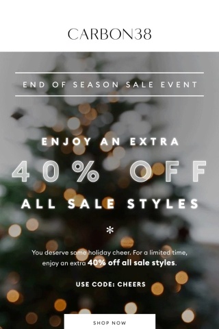 OUR GIFT TO YOU | Extra 40% off Sale