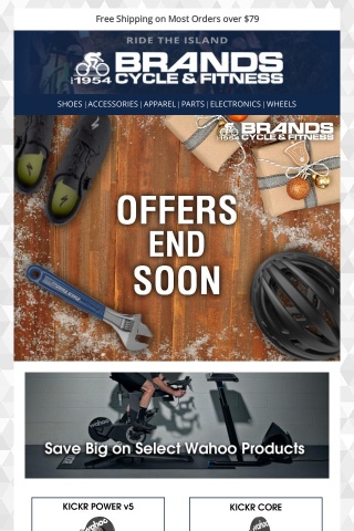 Holiday Deals Ending Soon at Brands Cycle