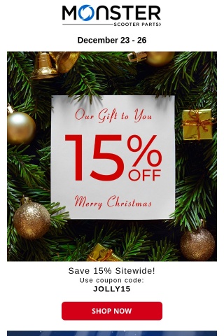 Save 15% Sitewide 🎄 Sale Ends Tonight!