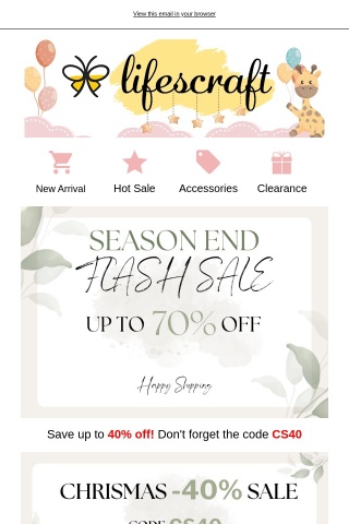 Flash sale Up to 70%✨Season end Clearlance!